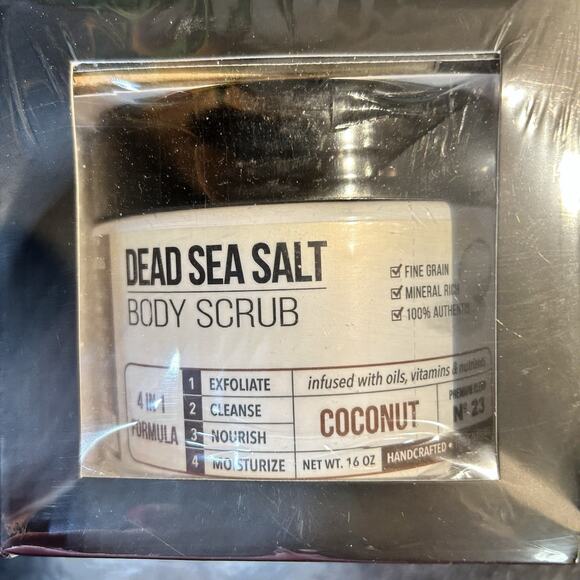pureSCRUBS Premium Dead Sea Salt COCONUT Body Scrub 16 oz SEALED - Picture 4 of 4